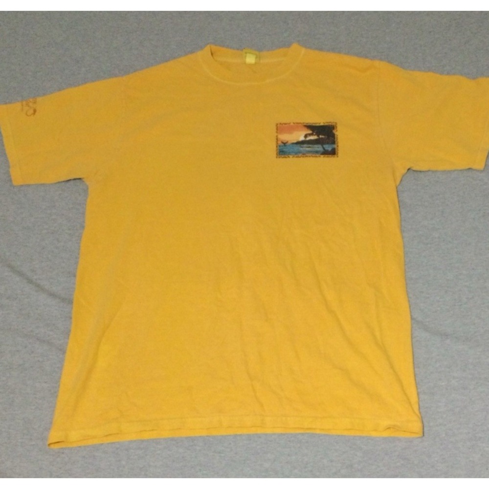 Crazy shirt T Shirt Vtg 90s Hawaii sz Large green Mango dyed beach